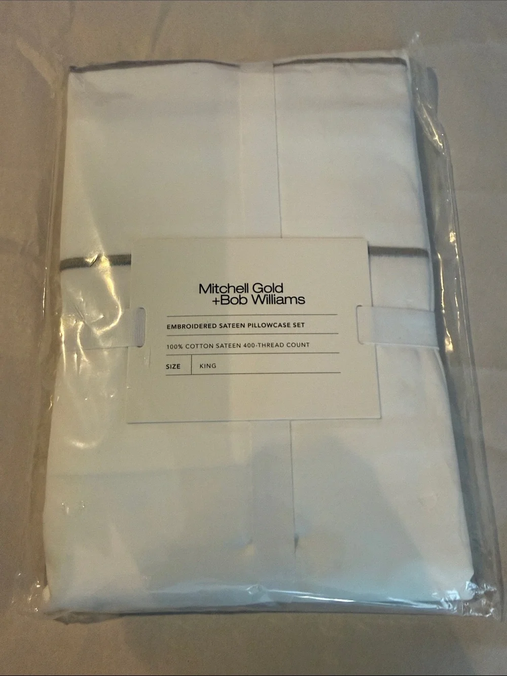 Mitchell Gold & Bob Williams Embroidered Sateen King Pillowcase Set